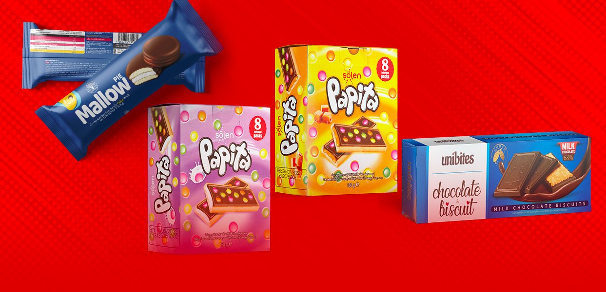 Assorted snack products